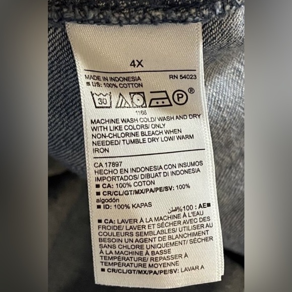 Old Navy Boho Chambray Flattering Tiered Denim Swing Shirt 4X - Picture 8 of 9